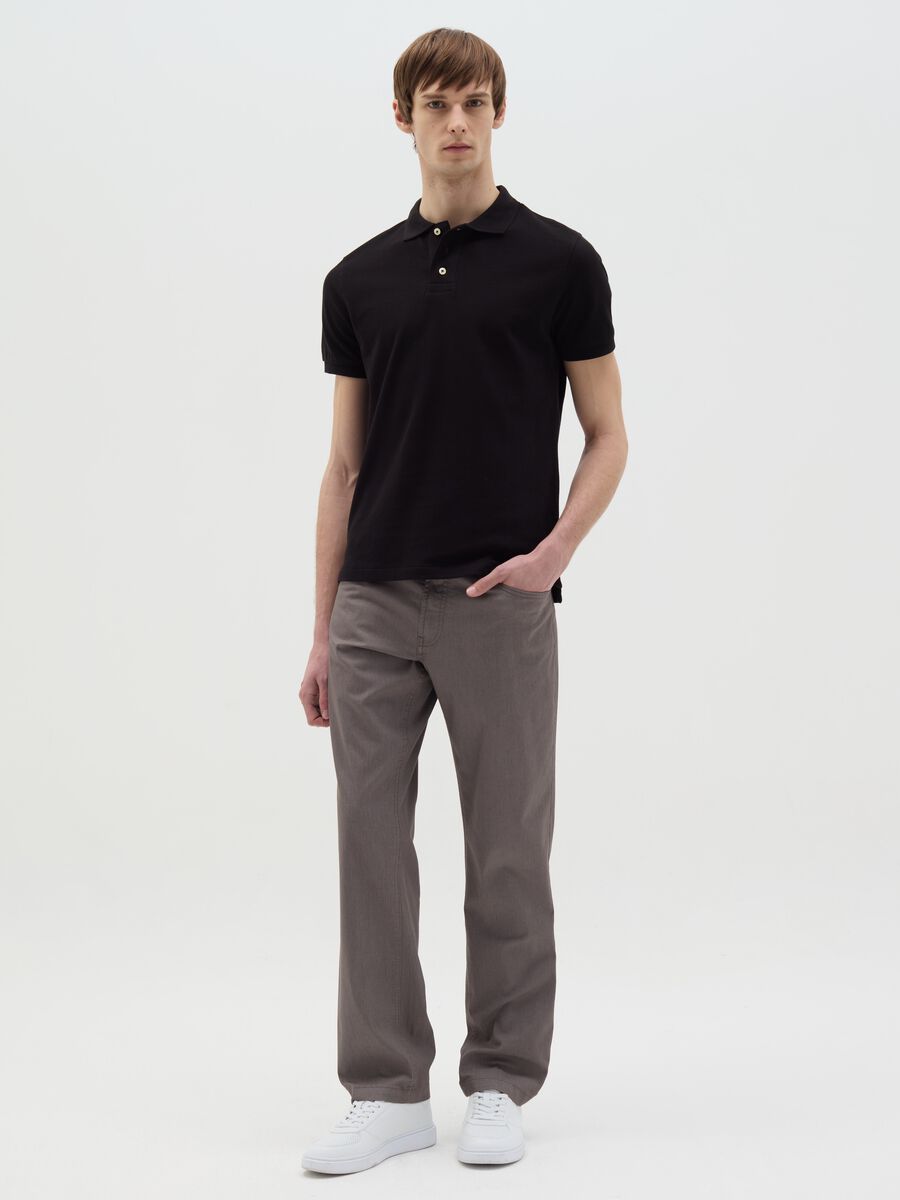 Polo shirt in organic cotton piquet_1