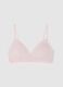 White Stretch Cotton Triangle Bra_0