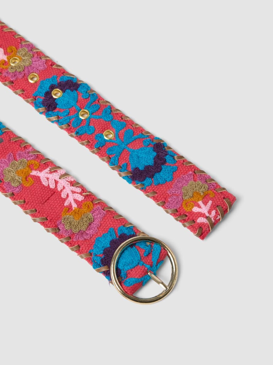 Multicolour pure cotton belt with embroidery_2