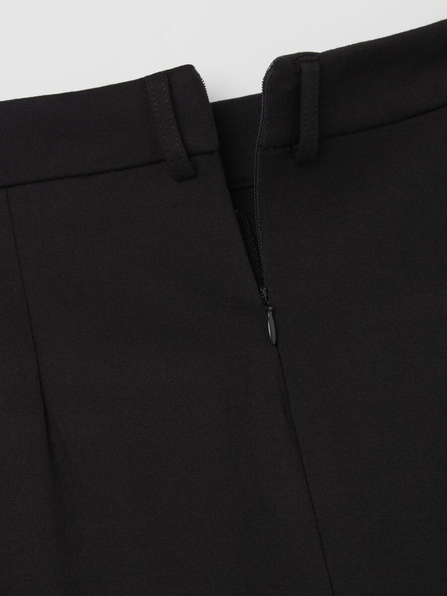 Midi pencil skirt with slit_5