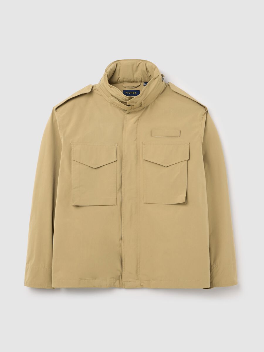 Short safari jacket with high neck_4