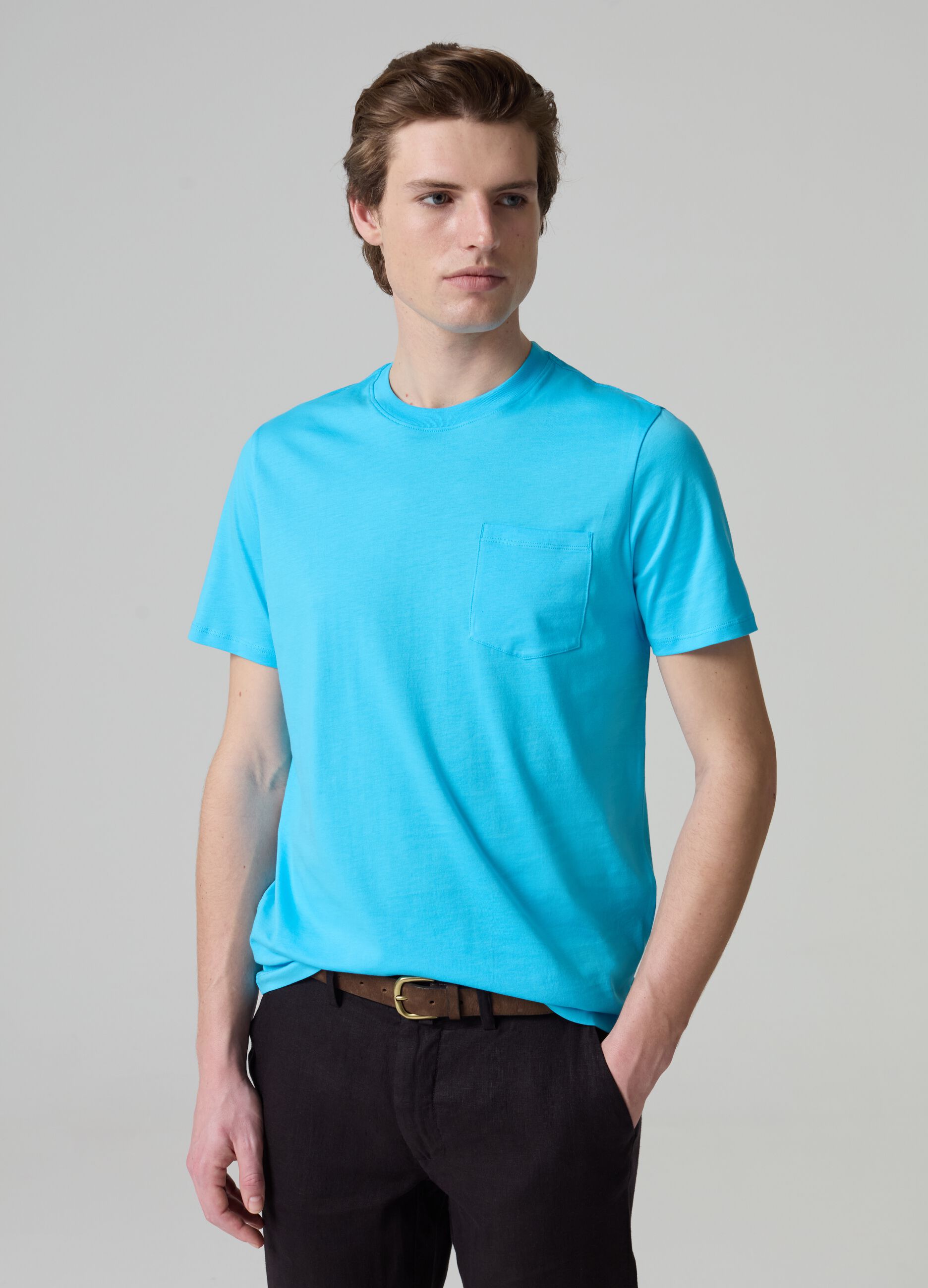 Supima cotton T-shirt with pocket