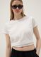 White pure cotton short-sleeve T-shirt, regular fit_0