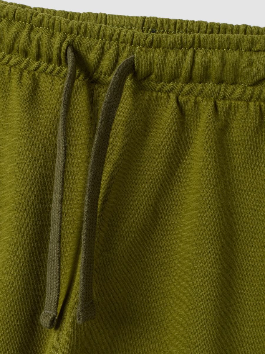 Green 100% cotton tracksuit with crew-neck sweatshirt_2