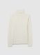 White turtleneck sweater regular fit with jacquard pattern_4