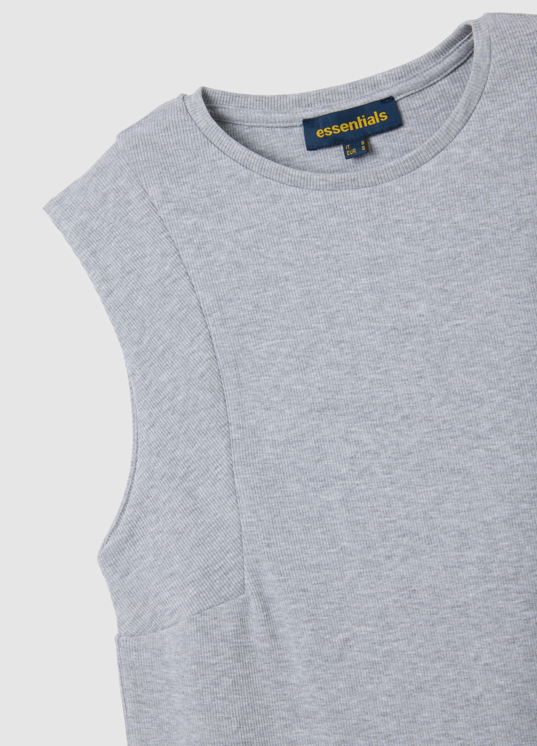 Abito da donna in cotone elasticizzato grigio fitted