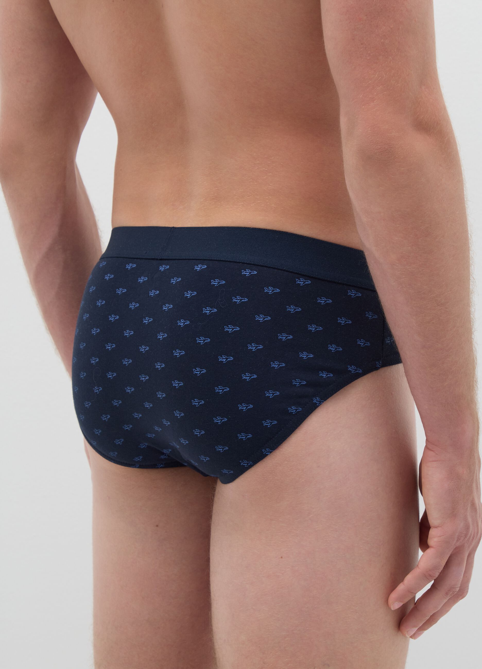Set of Regular Fit Multicolour Cotton Briefs