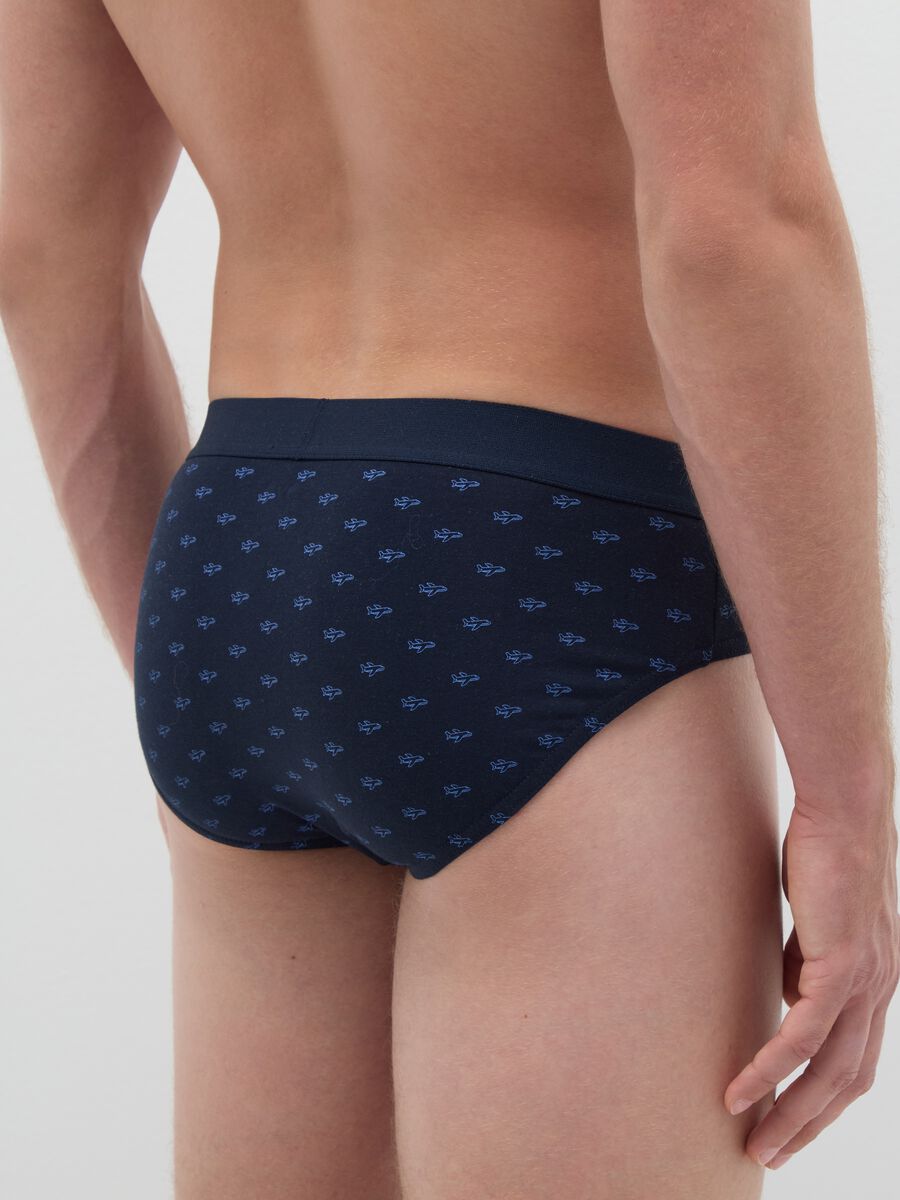 Set of Regular Fit Multicolour Cotton Briefs_3