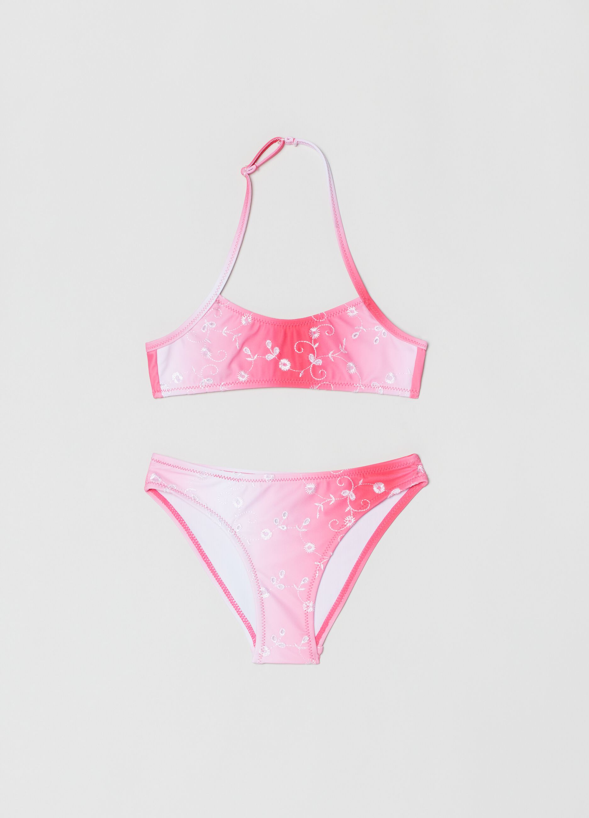 Bikini con ricamo floreale_0