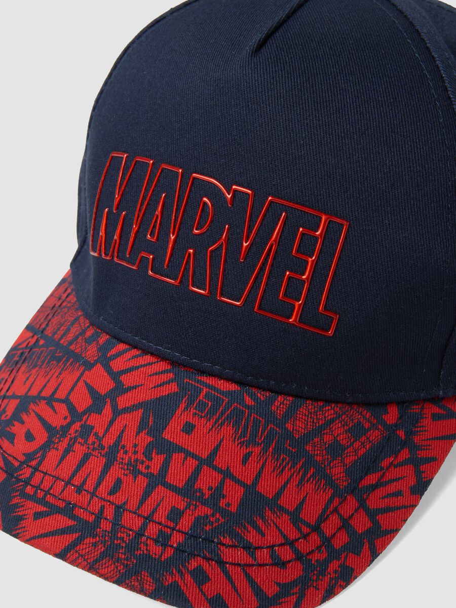Multicolour pure cotton children's hat with Marvel logo_1