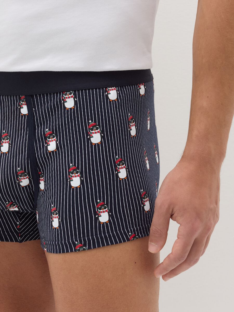 Stretch organic cotton boxer shorts with all-over print_2