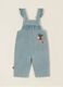Baby Girls&rsquo; Denim Dungarees with Cherry Embroidery in Viscose Blend_2