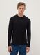 Black long sleeve cotton stretch regular fit t-shirt_0