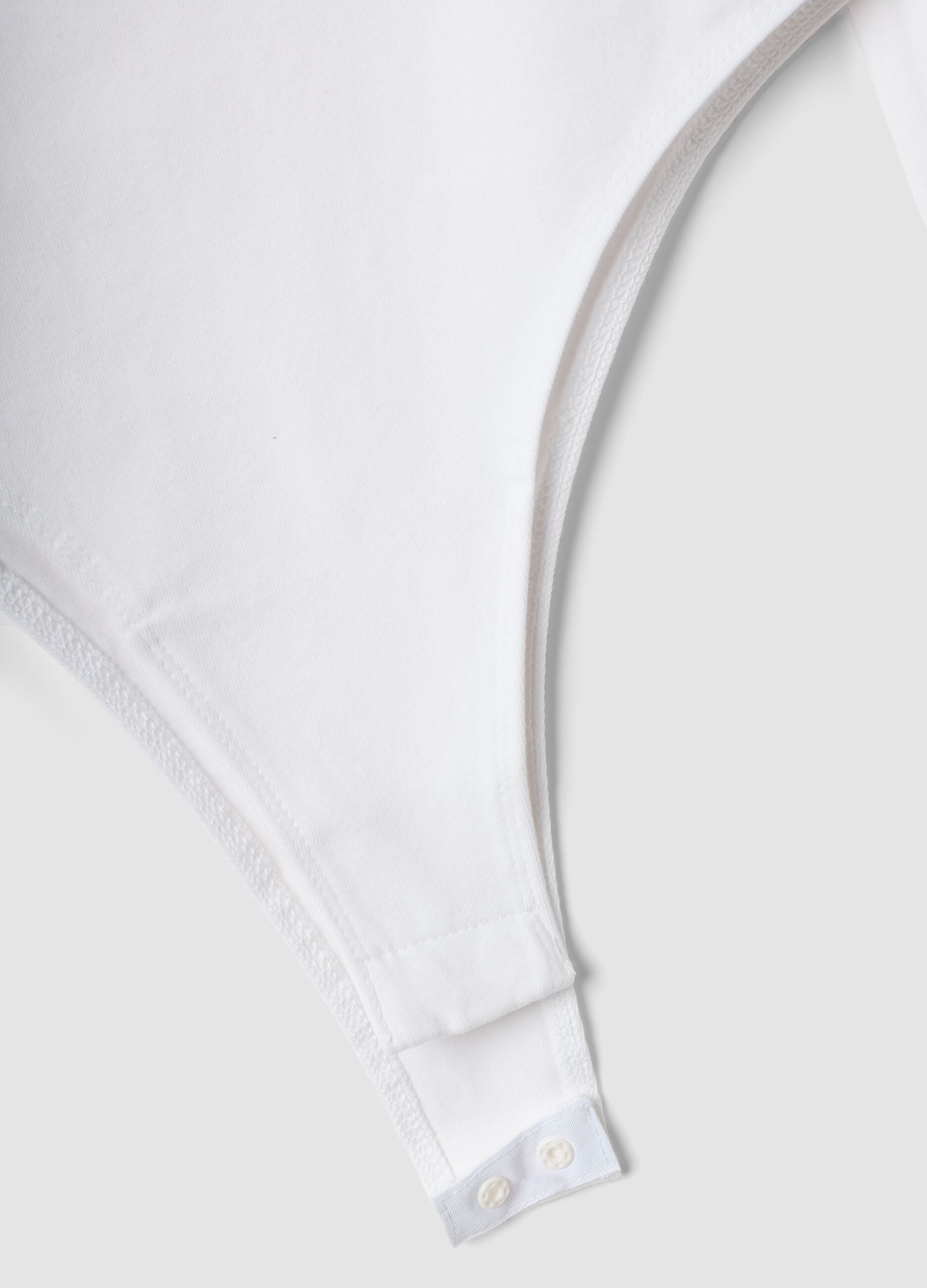 White Asymmetric Bodysuit