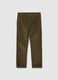 Green Stretch Velvet Trousers_0