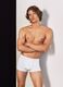 Set of three white stretch cotton regular fit boxer shorts_0
