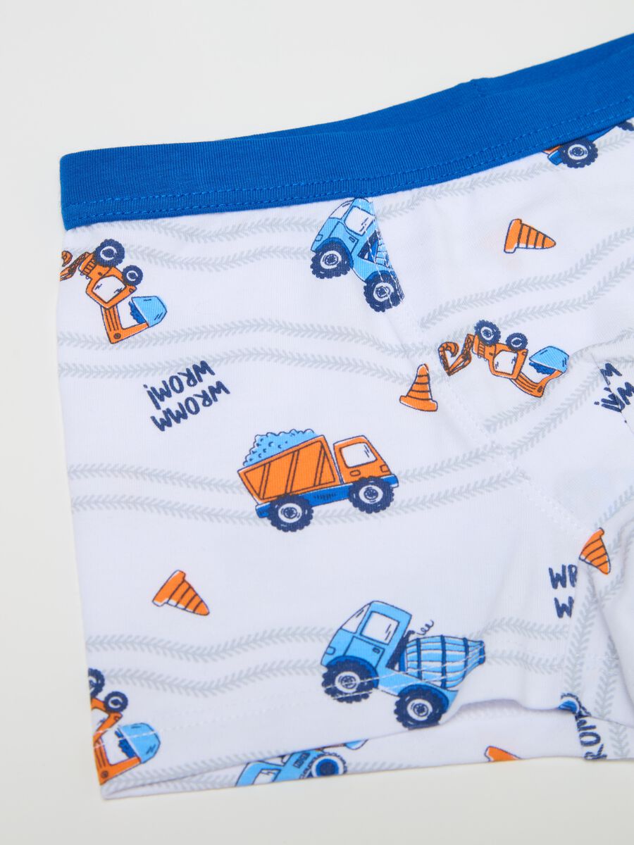 Stretch cotton boxer shorts with work machinery print_2