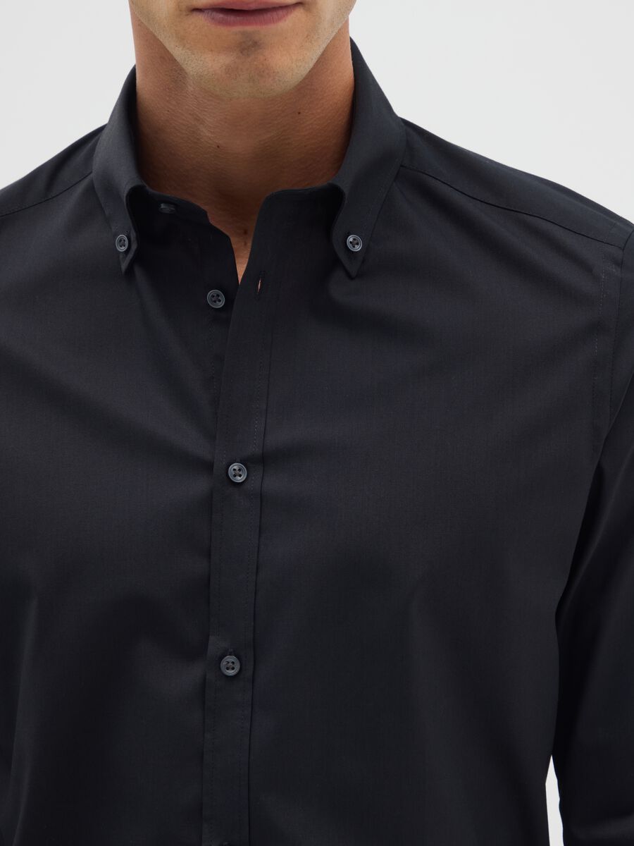Black slim fit shirt_1