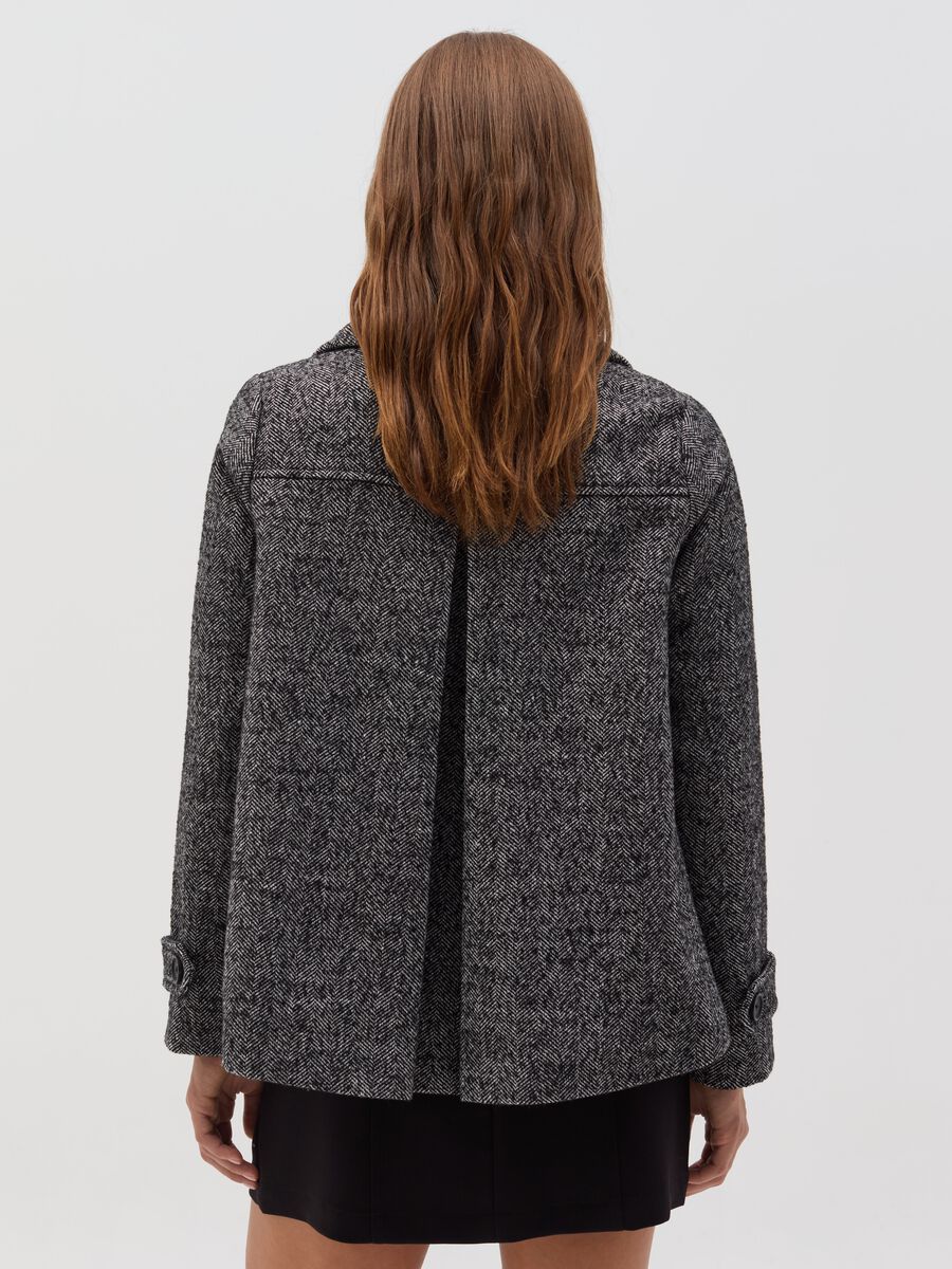 Cappotto caban doppiopetto a spina di pesce_3