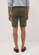 Green pure cotton regular-fit shorts_2