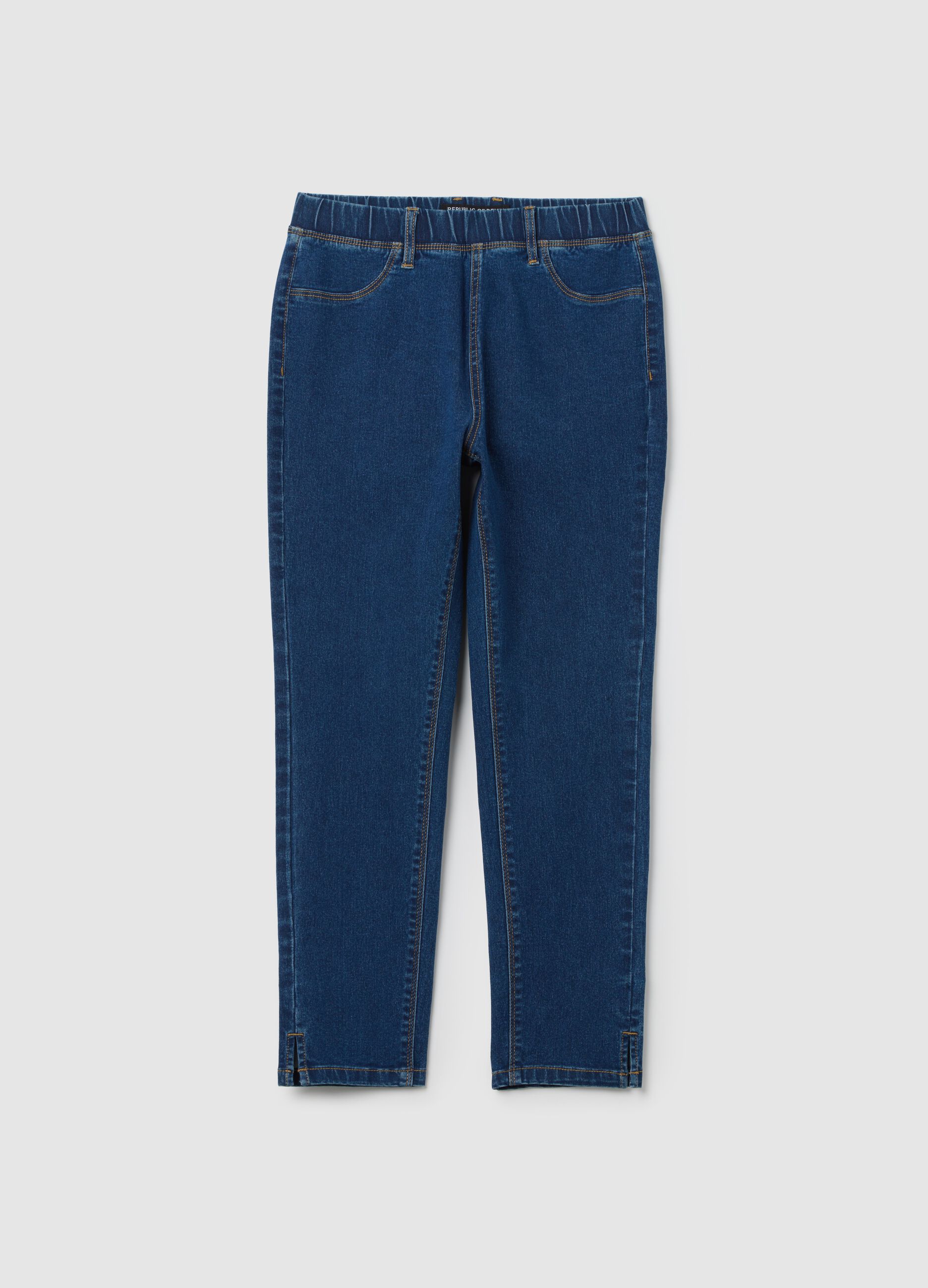Jeans da donna in misto cotone nero skinny fit