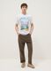 White pure cotton T-shirt with print, regular fit_0