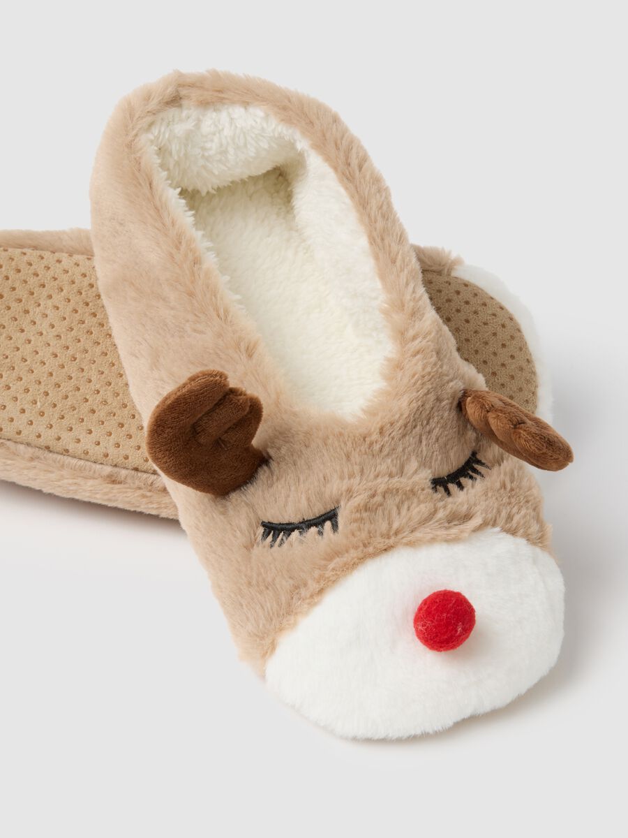 Multicolour slippers with Christmas details_1