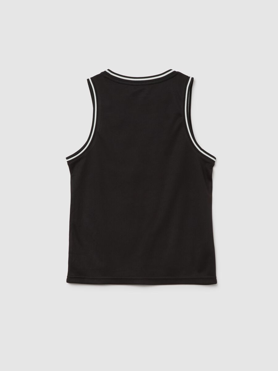 Boy's Black Relaxed Fit Vest with Everlast Logo_4