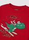 Children's red pure cotton sweatshirt regular fit with Christmas print_2