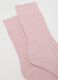 Long Pink Socks in Wool and Cashmere Blend_2