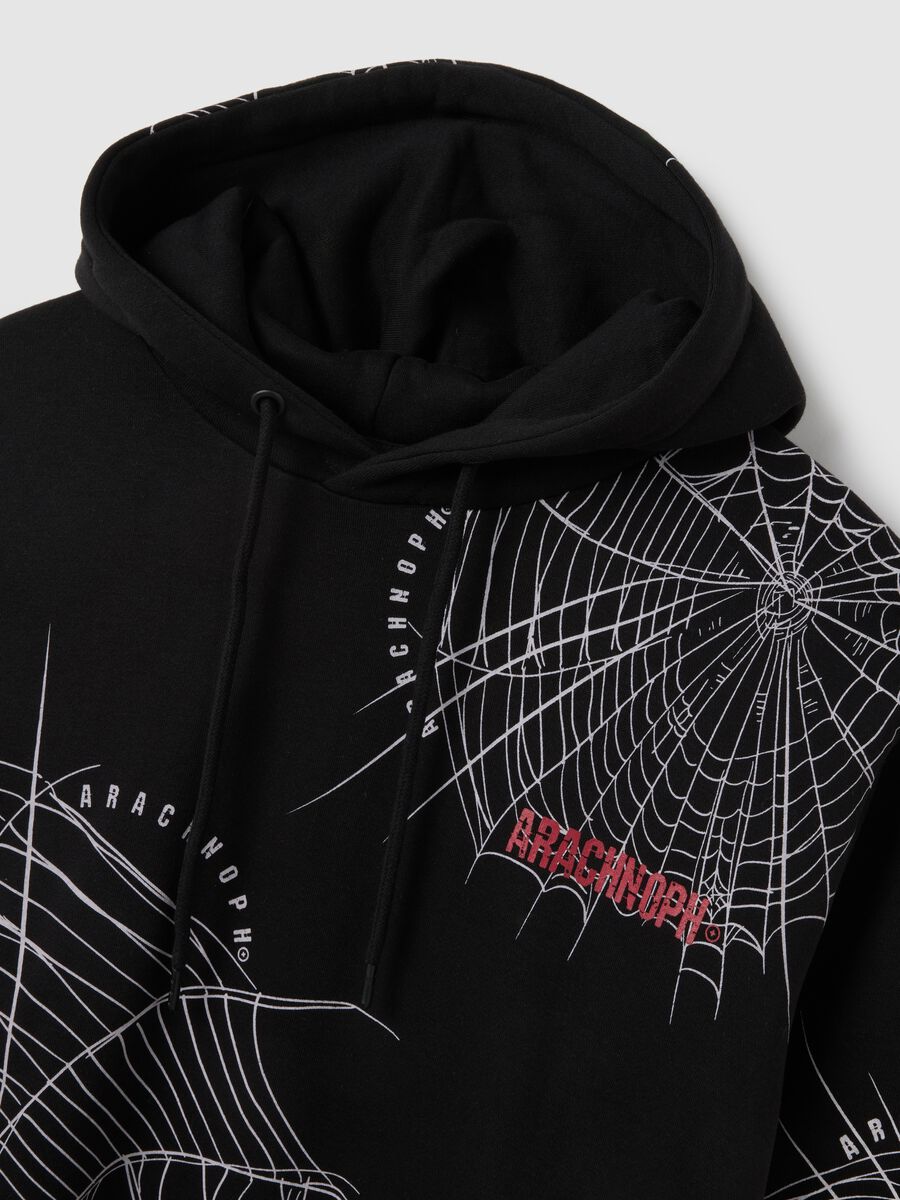 Black Cotton Blend Hoodie_5