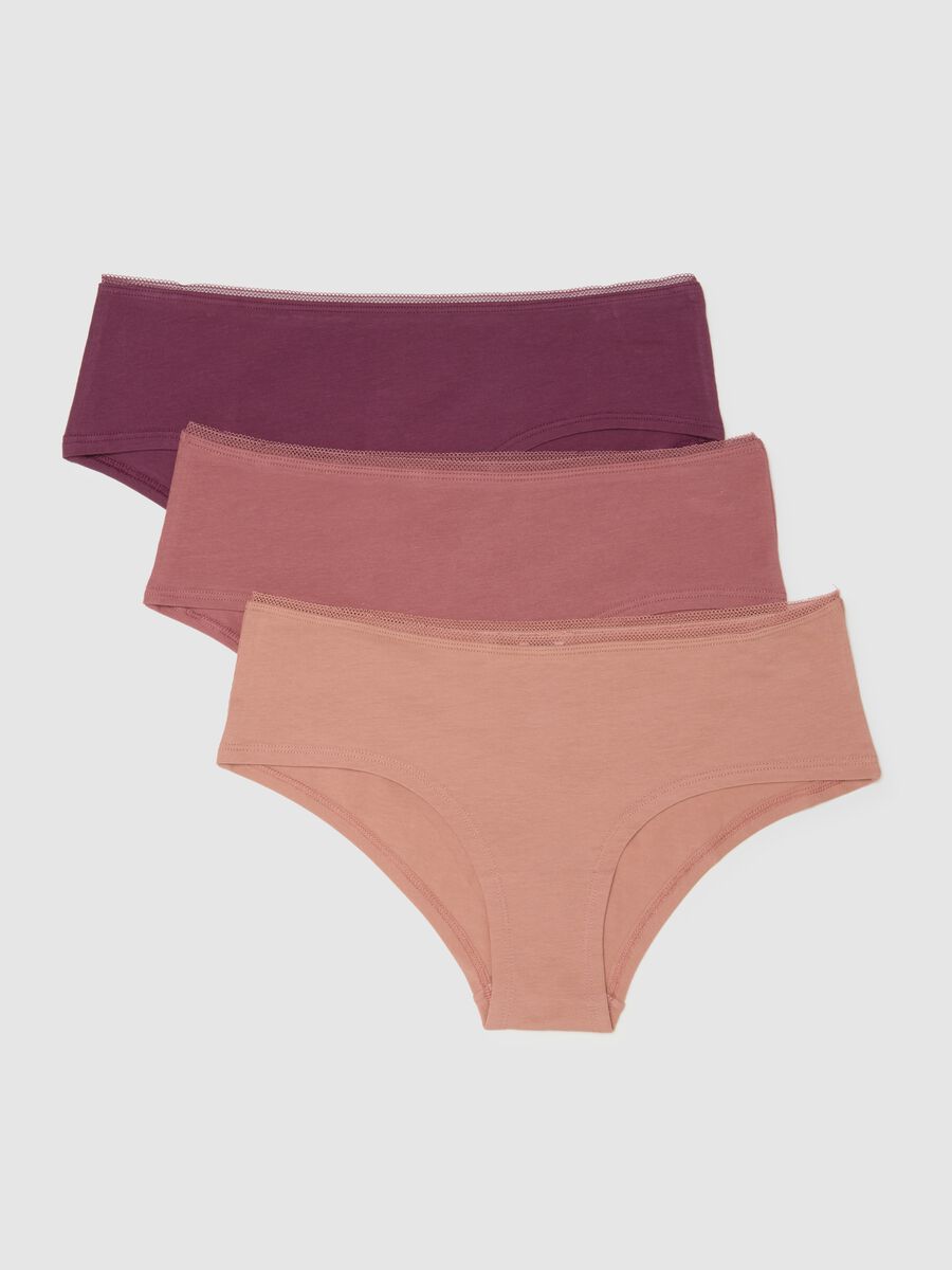 Tripack of elasticated cotton multicolour regular fit briefs_4