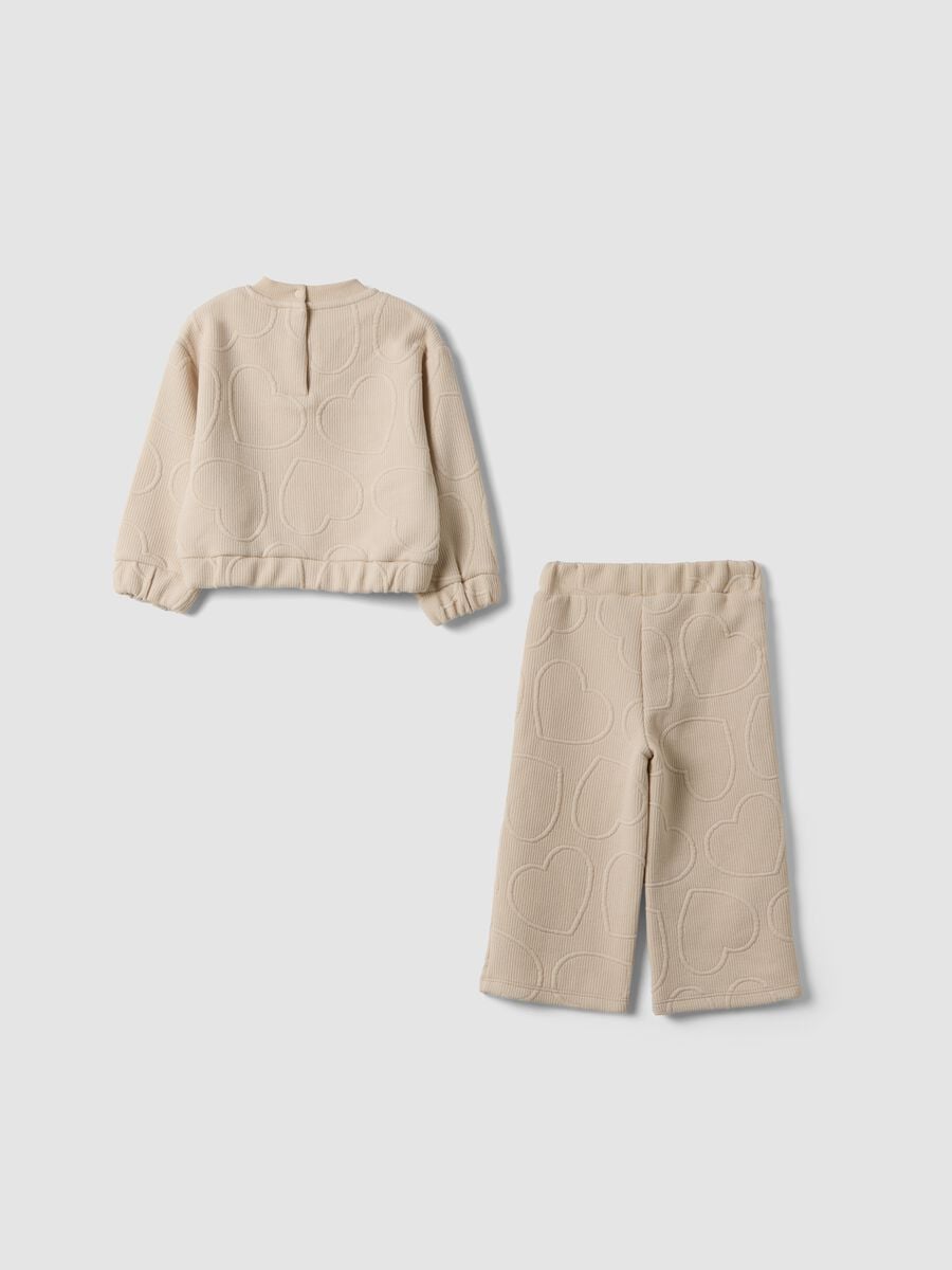 Completo beige girocollo in viscosa elasticizzata over fit_1