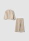 Completo beige girocollo in viscosa elasticizzata over fit_1