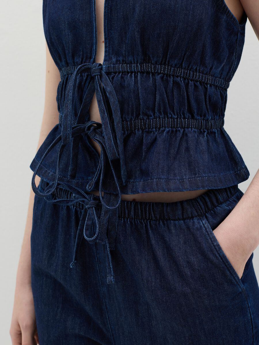 Denim top with laces_2