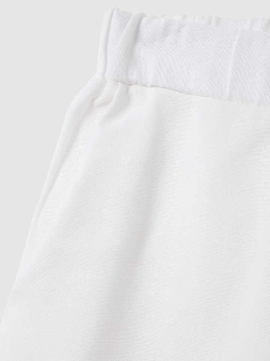 Women's white linen-blend summer suit, regular fit_5