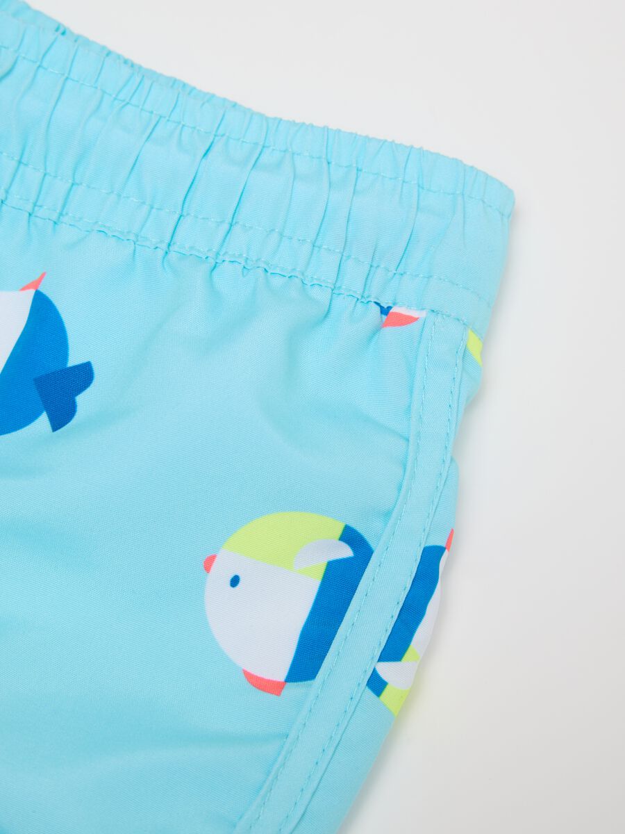 Children's multicolor swim trunks with regular fit print_3