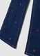 Blue flared cotton and stretch viscose jeggings_3