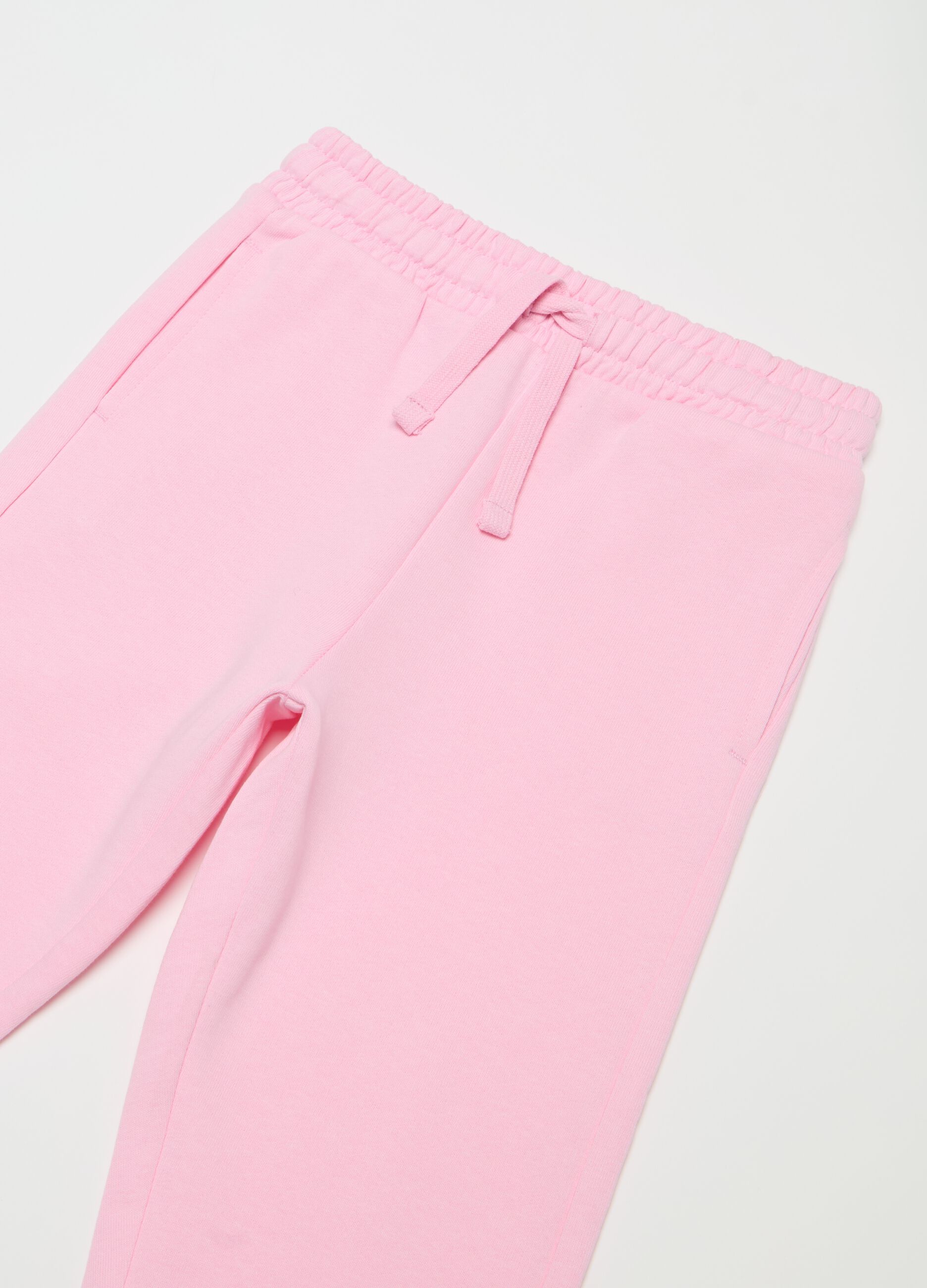Fleece joggers with drawstring
