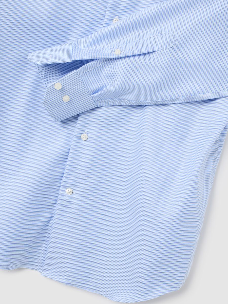 Blue long-sleeve cotton shirt_5