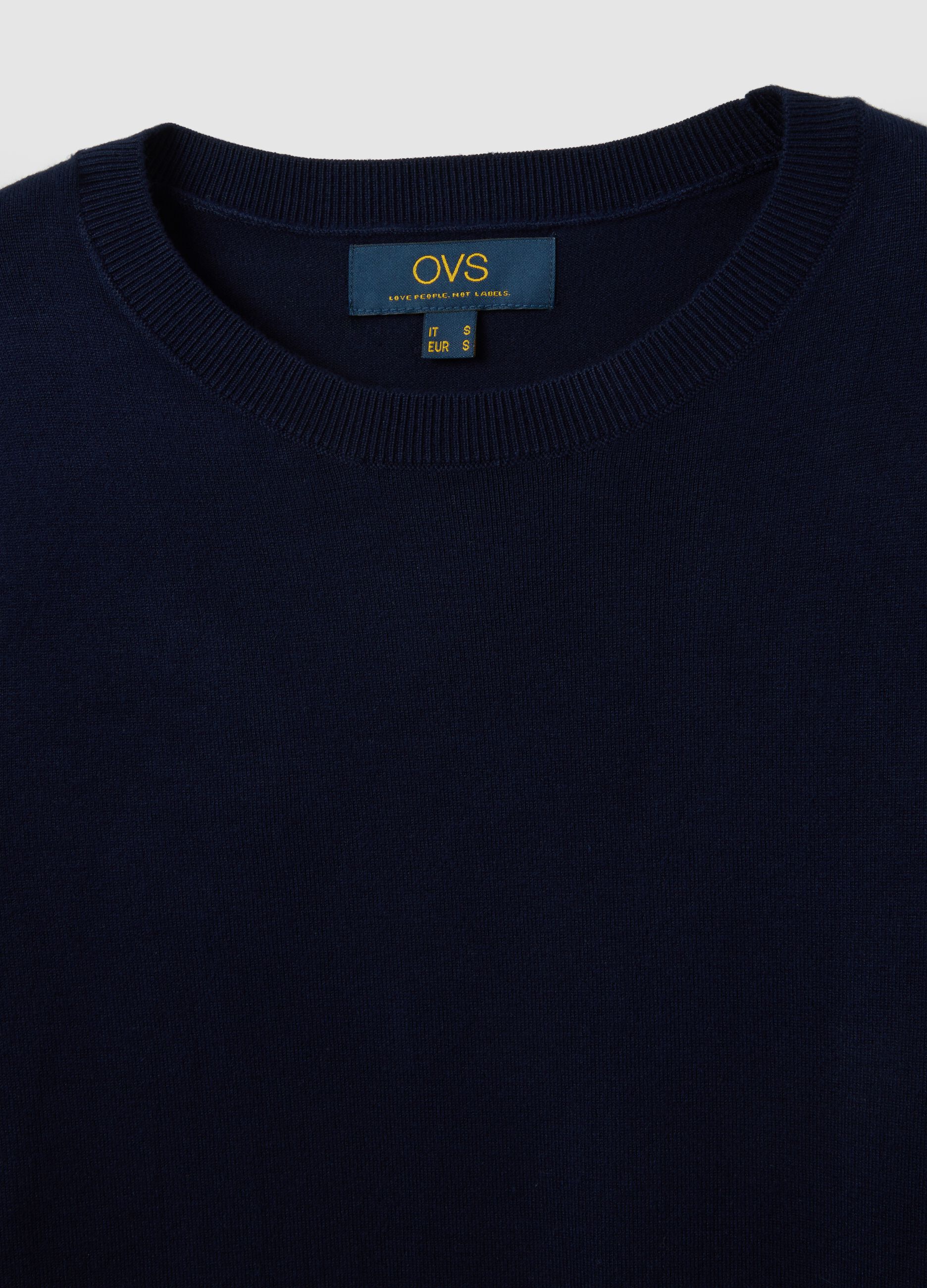 Blue crew neck sweater