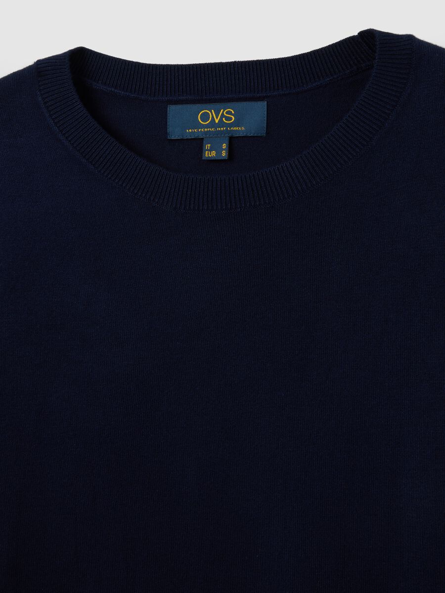 Blue crew neck sweater_1