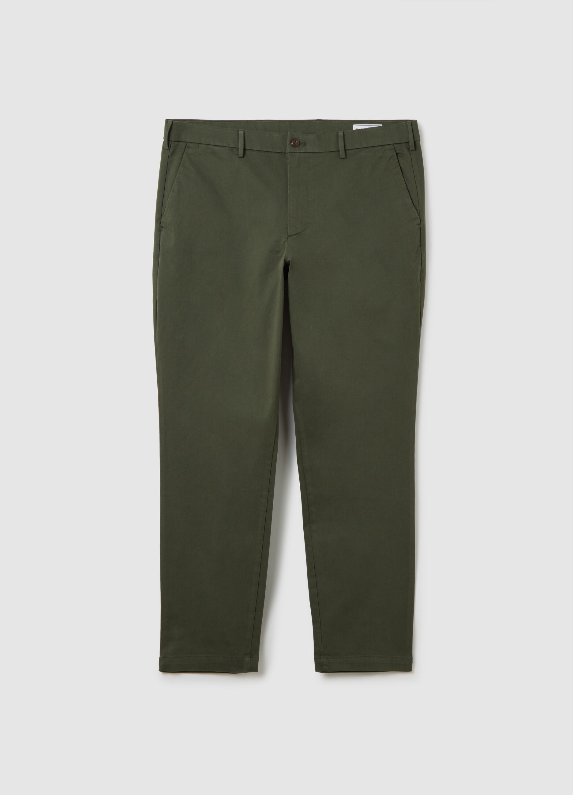 Slim fit, stretch cotton trousers