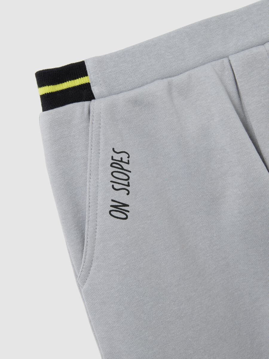 Grey oversized fit boys' joggers in cotton blend_2