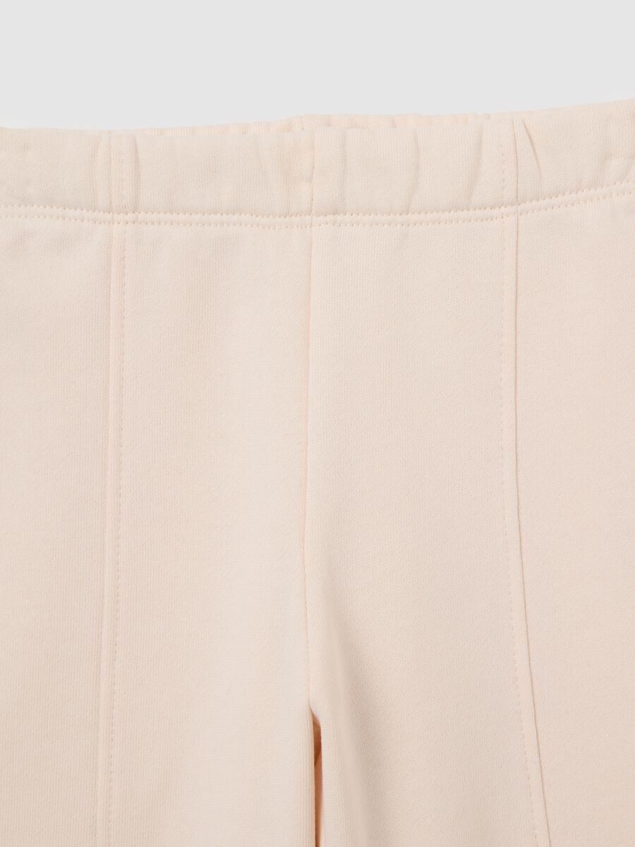 Girls' multicolour sweatshirt and trousers set in pure cotton regular fit_3
