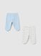 Multicolour pure cotton newborn pants twin pack_1