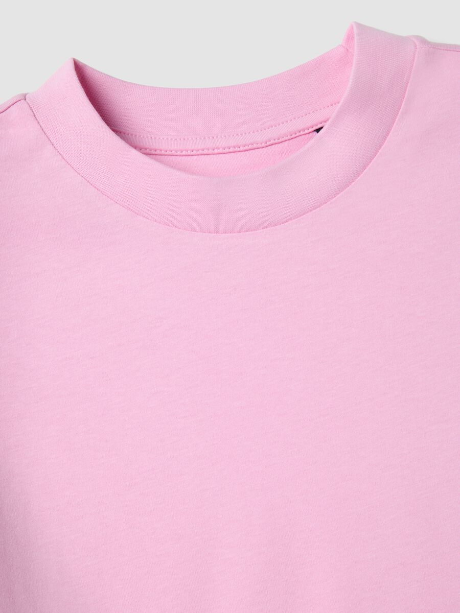 T-shirt in puro cotone rosa regular fit_5