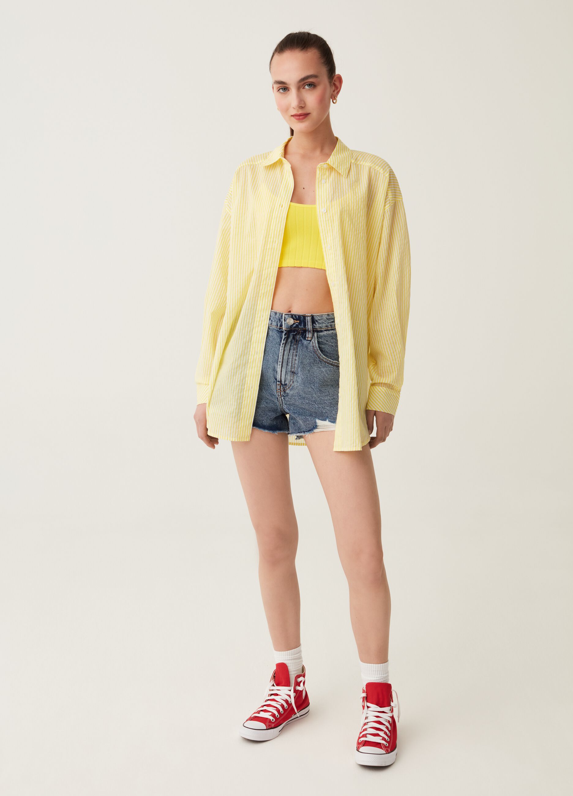 Camicia oversize a righe Baby Angel_0