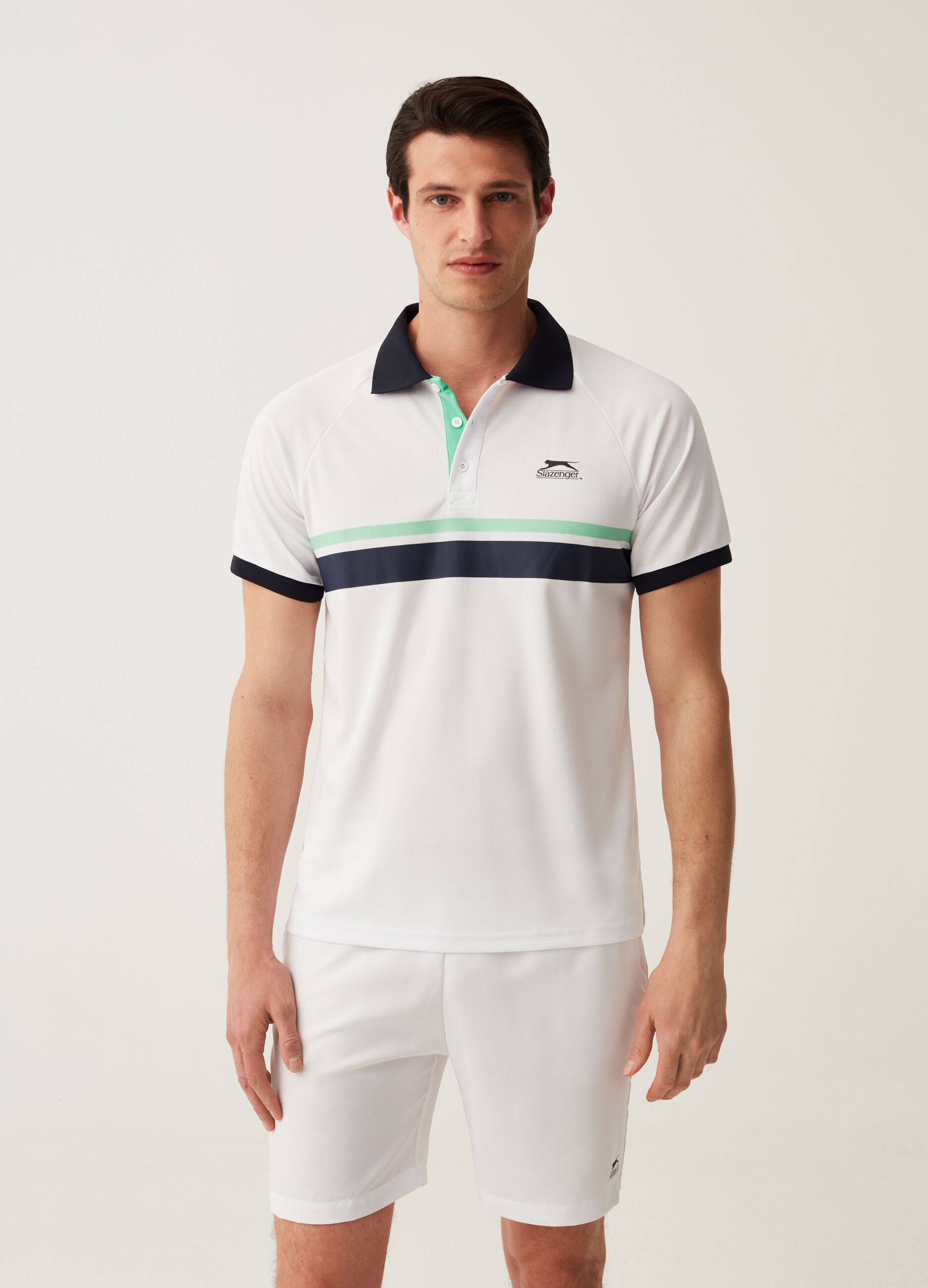 Polo tennis con bande a contrasto Slazenger_0