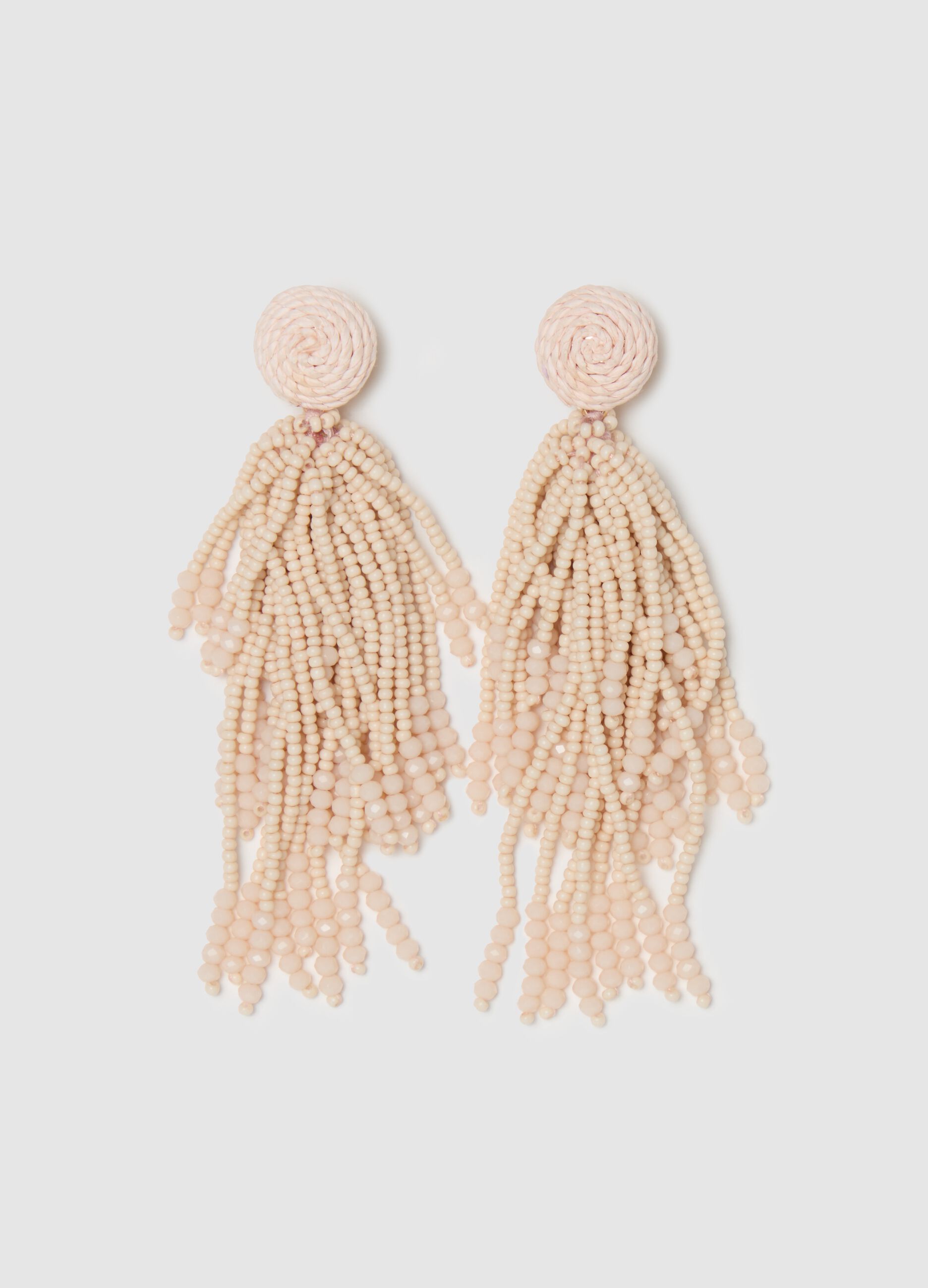 Earrings with pendants and beads
